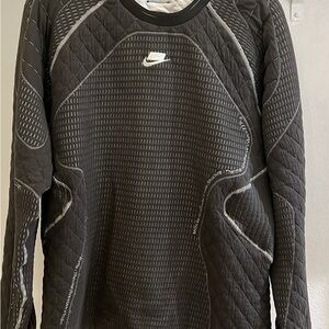 Nike Men's Textured Dark Green Crewneck Sweater